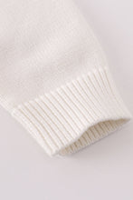 White bow tie cardigan sweater - ARIA KIDS