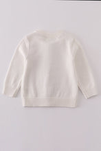 White bow tie cardigan sweater - ARIA KIDS