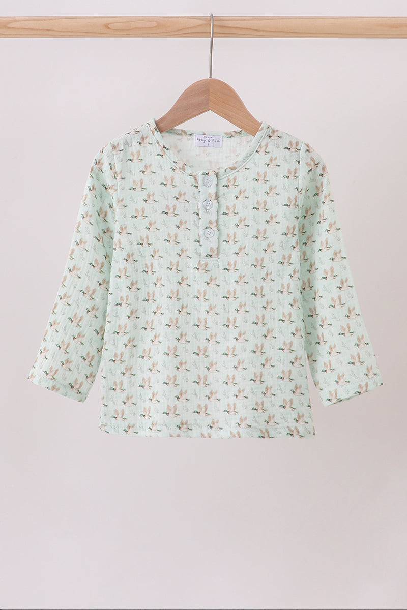 Premium duck print muslin top - ARIA KIDS
