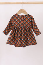 Premium brown plaid muslin bubble - ARIA KIDS