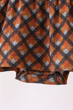Premium brown plaid muslin bubble - ARIA KIDS