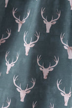 Premium forest reindeer print bamboo dress - ARIA KIDS