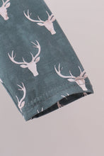 Premium forest reindeer print bamboo dress - ARIA KIDS
