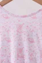 Premium pink boots bamboo dress - ARIA KIDS