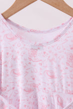 Premium pink boots bamboo dress - ARIA KIDS