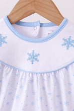 Premium blue snow bow embroidery bubble - ARIA KIDS