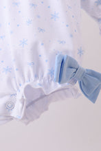 Premium blue snow bow embroidery bubble - ARIA KIDS
