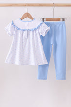 Premium blue snow bow pants set - ARIA KIDS
