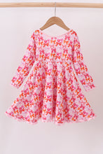 Premium berry blossom bows ruffle bamboo dress - ARIA KIDS