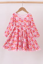 Premium berry blossom bows ruffle bamboo dress - ARIA KIDS