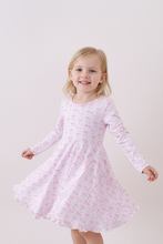 Premium tiny bow delight bamboo dress - ARIA KIDS