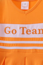 Premium Orange Tennessee Go Team embroidery ruffle dress - ARIA KIDS