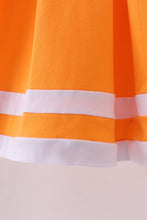 Premium Orange Tennessee Go Team embroidery ruffle dress - ARIA KIDS