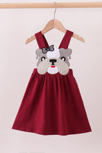 Premium Maroon Georgia bulldog applique dress - ARIA KIDS