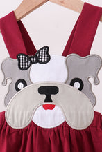 Premium Maroon Georgia bulldog applique dress - ARIA KIDS
