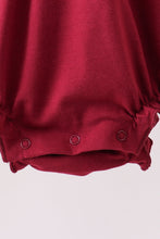 Premium Maroon Georgia bulldog bow embroidery bubble - ARIA KIDS