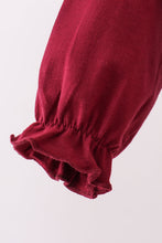 Premium Maroon Georgia bulldog bow embroidery bubble - ARIA KIDS