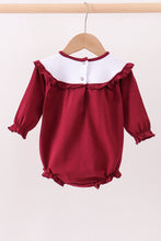 Premium Maroon Georgia bulldog bow embroidery bubble - ARIA KIDS