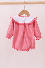 Premium Red Georgia bulldog bow embroidery bubble - ARIA KIDS