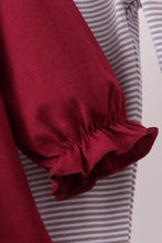 Premium Maroon Georgia bulldog bow embroidery ruffle pants set - ARIA KIDS