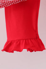 Premium Red Georgia bulldog embroidery ruffle pants set - ARIA KIDS