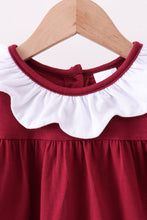 Premium Maroon Georgia bulldog applique dress - ARIA KIDS
