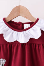 Premium Maroon Georgia bulldog applique bloomer set - ARIA KIDS