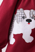 Premium Maroon Georgia bulldog applique bloomer set - ARIA KIDS