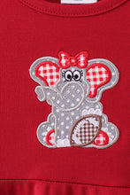 Premium Red Alabama elephant applique dress - ARIA KIDS