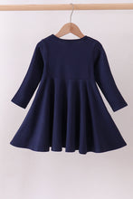 Premium Navy Clemson tiger applique dress - ARIA KIDS