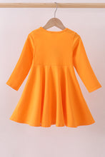 Premium Orange Tennessee puppy applique dress - ARIA KIDS
