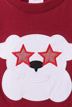Premium Maroon Georgia bulldog applique top - ARIA KIDS