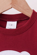 Premium Maroon Georgia bulldog applique top - ARIA KIDS