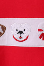 Premium Red Georgia bulldog embroidery top - ARIA KIDS