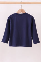 Premium Navy Auburn tiger applique top - ARIA KIDS