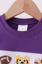 Premium Purple LSU tiger applique top - ARIA KIDS