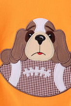 Premium Orange Tennessee puppy applique top - ARIA KIDS
