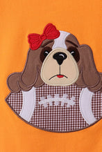 Premium Orange Tennessee puppy applique top - ARIA KIDS