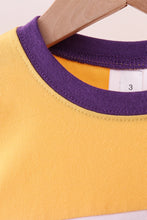 Premium Yellow LSU Go Team embroidery top - ARIA KIDS