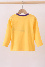 Premium Yellow LSU Go Team embroidery top - ARIA KIDS