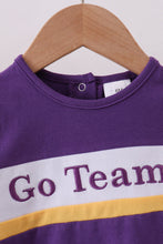 Premium Purple LSU Go Team embroidery bubble - ARIA KIDS