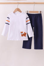Premium Navy Auburn tiger applique pants set - ARIA KIDS