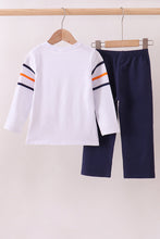 Premium Navy Auburn tiger applique pants set - ARIA KIDS