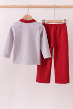 Premium Maroon Alabama elephant embroidery pants set - ARIA KIDS