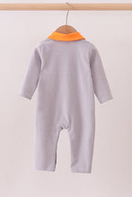 Premium Gray Tennessee Puppy embroidery stripe romper - ARIA KIDS