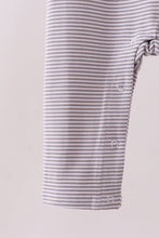 Premium Gray Tennessee Puppy embroidery stripe romper - ARIA KIDS