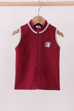 Premium Maroon Georgia bulldog embroidery vest - ARIA KIDS