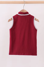 Premium Maroon Georgia bulldog embroidery vest - ARIA KIDS