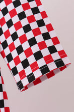 Checkered Georgia dog applique ruffle dress - ARIA KIDS