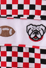Checkered Georgia dog embroidery top - ARIA KIDS